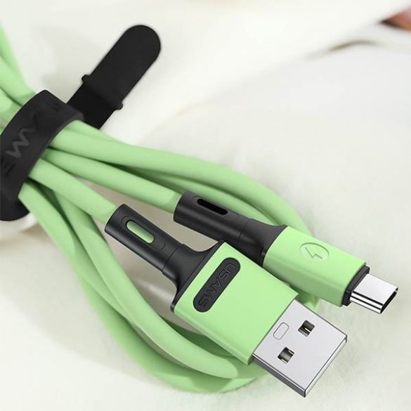 USAMS Kabel U52 USB-C 2A Încărcare rapidă 1m zielony/verde SJ436USB02 (US-SJ436)