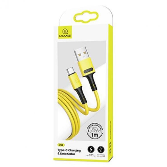 USAMS Kabel U52 USB-C 2A Încărcare rapidă 1m tone/galben SJ436USB03 (US-SJ436)