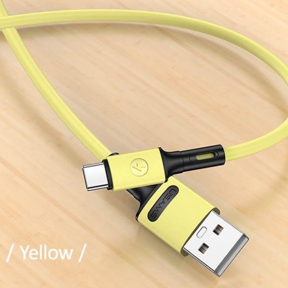 USAMS Kabel U52 USB-C 2A Încărcare rapidă 1m tone/galben SJ436USB03 (US-SJ436)