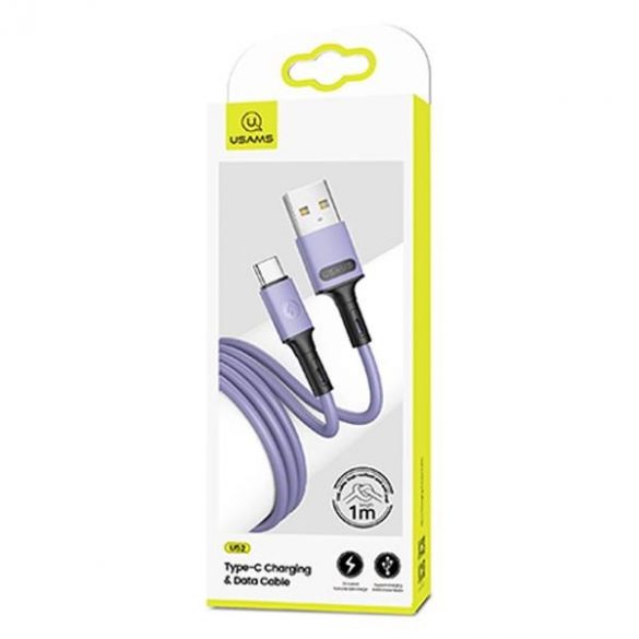 USAMS Kabel U52 USB-C 2A Încărcare rapidă 1m violet/violet SJ436USB04 (US-SJ436)