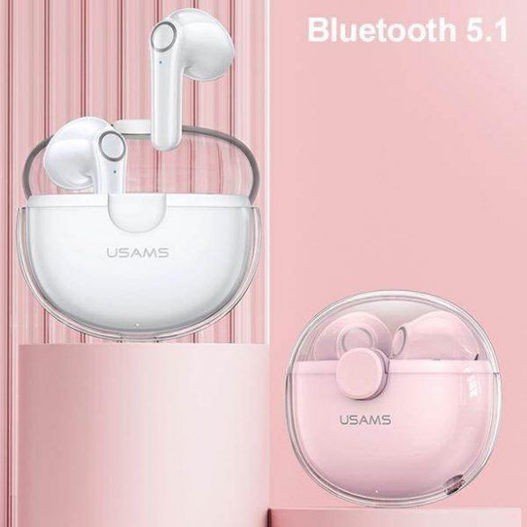 USAMS Słuchawki Bluetooth 5.1 TWS BU seria bezprzewodowe fioletowy/violet BHUBU02