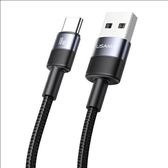 USAMS SJ718 Cablu USB-A - Type-C 3A 1.2m - negru