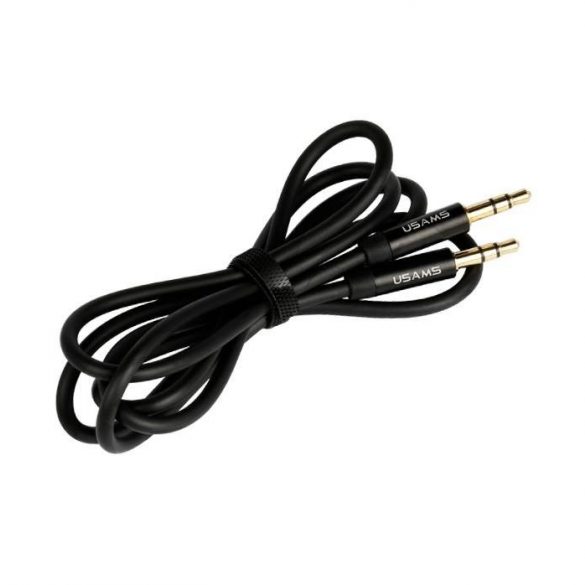 Adaptor USAMS mufă audio 3,5m - 3,5m 1m czarny/negru YP101 (YP-01)