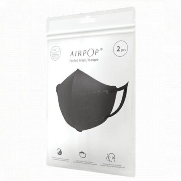 Maseczka ochronna AirPOP Pocket Mask NV 2szt czarny/negru