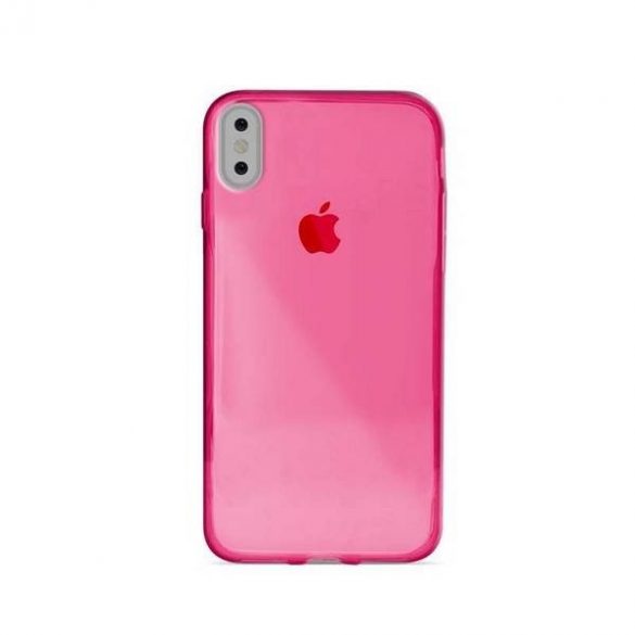 Husă pentru iPhone X Puro Nude 0.3 fluo różowy/fluo roz X/Xs IPCX03NUDEPNK