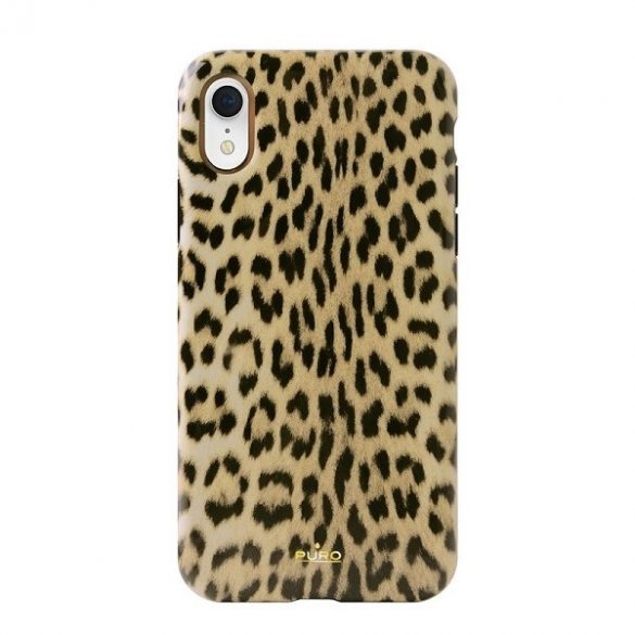 Husă Puro Glam Leopard iPhone Xr negru/negru Ediție limitată IPCX61LEO1BLK