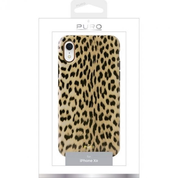 Husă Puro Glam Leopard iPhone Xr negru/negru Ediție limitată IPCX61LEO1BLK