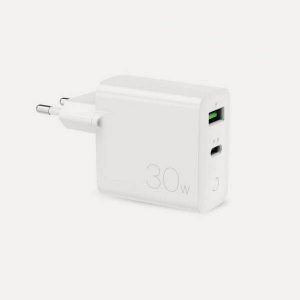 Puro Ład. siec. Mini FAST 1xUSB+1xUSB-C 30W biały/alb FCMTCUSBAC30WPDWHI