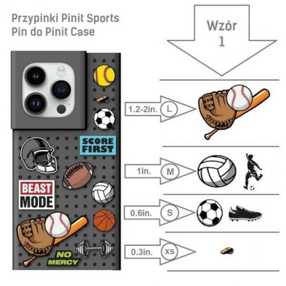 Przypinki Pinit Sports Pin do Pinit Case Wzór 1