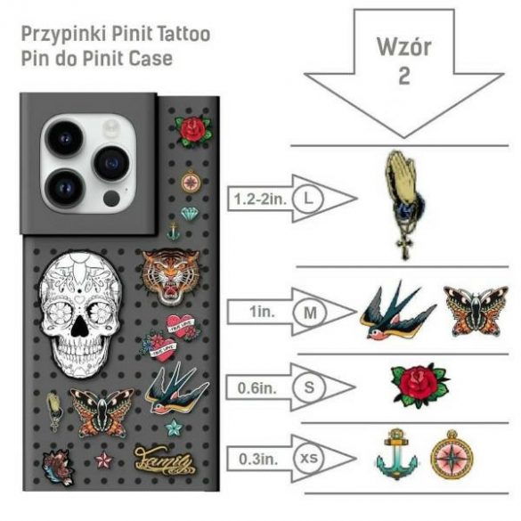 Przypinki Pinit Tattoo Pin pentru Pinit Case Wzór 2