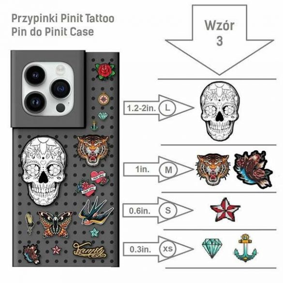 Przypinki Pinit Tattoo Pin do Pinit Case Wzór 3