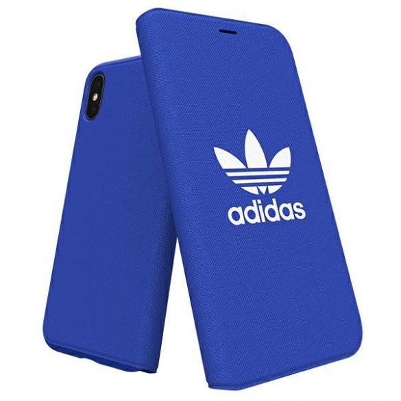 Husă Booklet Adidas Canvas iPhone X/Xs albastru/niebieski 30279