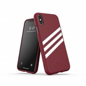 Husă 33282 Adidas OR din PU Suede pentru iPhone X/XS burgundowy/collegiate burgundy