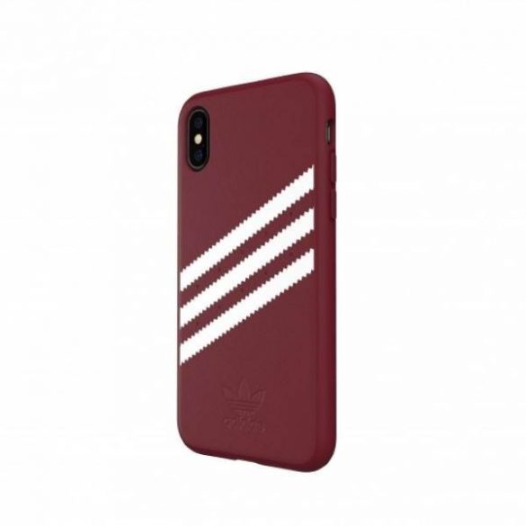 Husă 33282 Adidas OR din PU Suede pentru iPhone X/XS burgundowy/collegiate burgundy