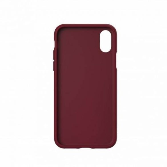 Husă 33282 Adidas OR din PU Suede pentru iPhone X/XS burgundowy/collegiate burgundy