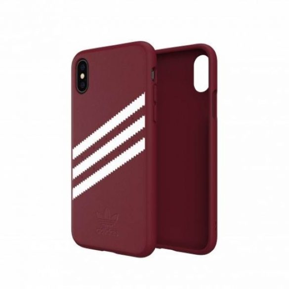 Husă 33282 Adidas OR din PU Suede pentru iPhone X/XS burgundowy/collegiate burgundy