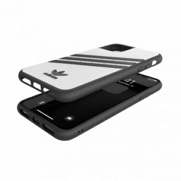 Husa mulata Adidas PU iPhone 11 Pro Max biało-czarny/alb-negru 36292