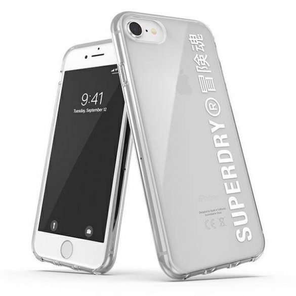 Husă transparentă SuperDry Snap iPhone 6/6s/7/8/SE 2020 / SE 2022 biał/albă 41573