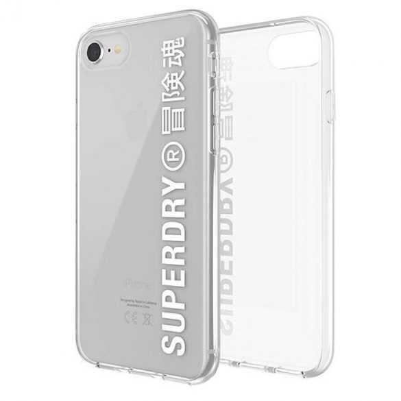 Husă transparentă SuperDry Snap iPhone 6/6s/7/8/SE 2020 / SE 2022 biał/albă 41573