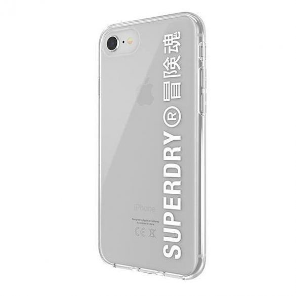 Husă transparentă SuperDry Snap iPhone 6/6s/7/8/SE 2020 / SE 2022 biał/albă 41573