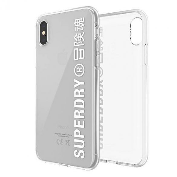 Husă transparentă SuperDry Snap iPhone X/Xs, biał/albă 41576