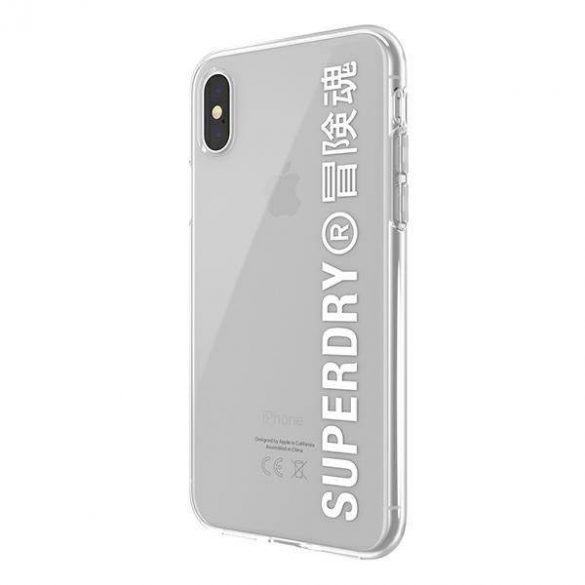 Husă transparentă SuperDry Snap iPhone X/Xs, biał/albă 41576