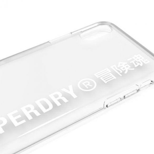 Husă transparentă SuperDry Snap iPhone X/Xs, biał/albă 41576