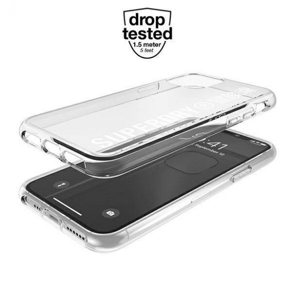 Husa SuperDry Snap iPhone 11 Pro Max Clear Ca se biały/white 41580