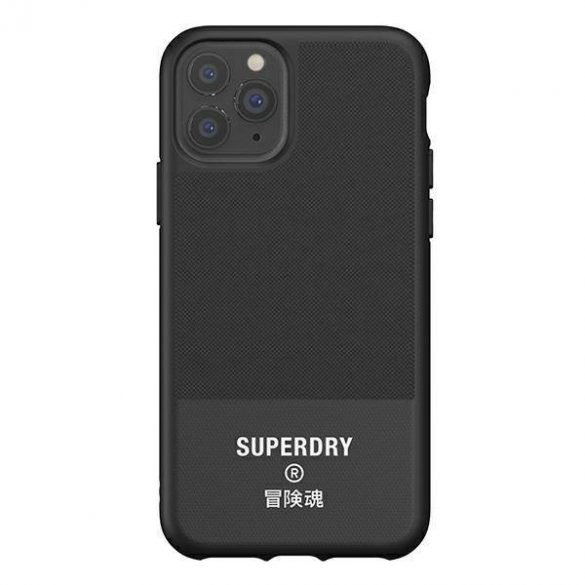 Husă SuperDry pentru iPhone 11 Pro din pânză mulata husă 41548 neagră/czarny