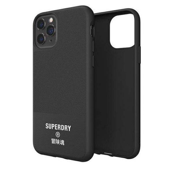 Husă SuperDry pentru iPhone 11 Pro din pânză mulata husă 41548 neagră/czarny