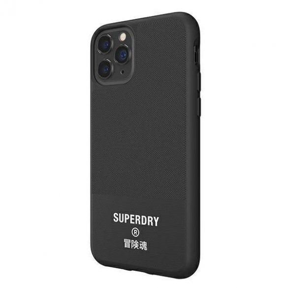 Husă SuperDry pentru iPhone 11 Pro din pânză mulata husă 41548 neagră/czarny