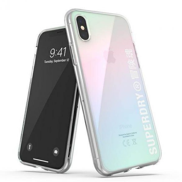 Husă transparentă SuperDry Snap iPhone X/Xs Husă Gra dient 41584