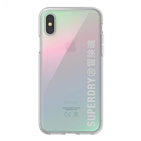 Husă transparentă SuperDry Snap iPhone X/Xs Husă Gra dient 41584