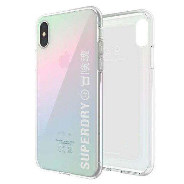 Husă transparentă SuperDry Snap iPhone X/Xs Husă Gra dient 41584