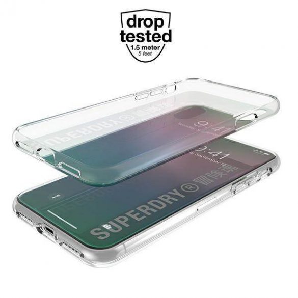 Husă transparentă SuperDry Snap iPhone X/Xs Husă Gra dient 41584