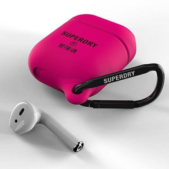 Husă SuperDry AirPods 1/2, rezistentă la apă, rożowy/roz