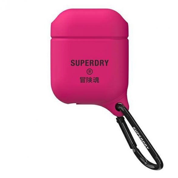 Husă SuperDry AirPods 1/2, rezistentă la apă, rożowy/roz