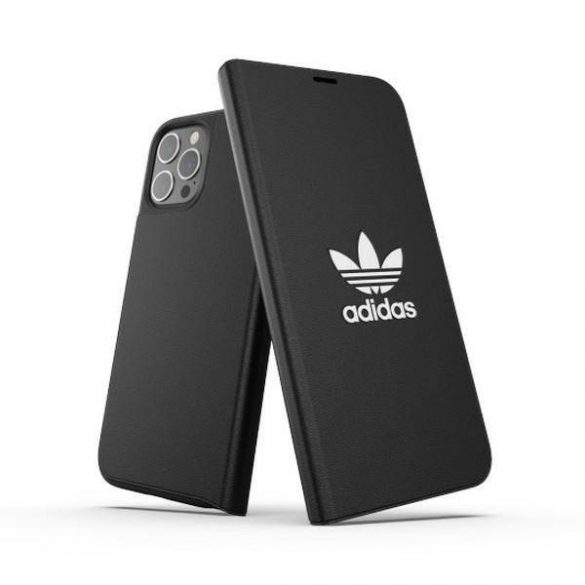 Husă Adidas OR Booklet BASIC iPhone 12 Pro Max 6,7" biały/negru alb 42228