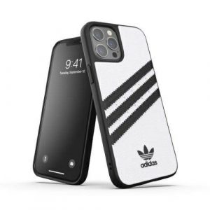 Husă Adidas OR Mulata PU iPhone 12 Pro Max biało-czarny/alb-negru 42239