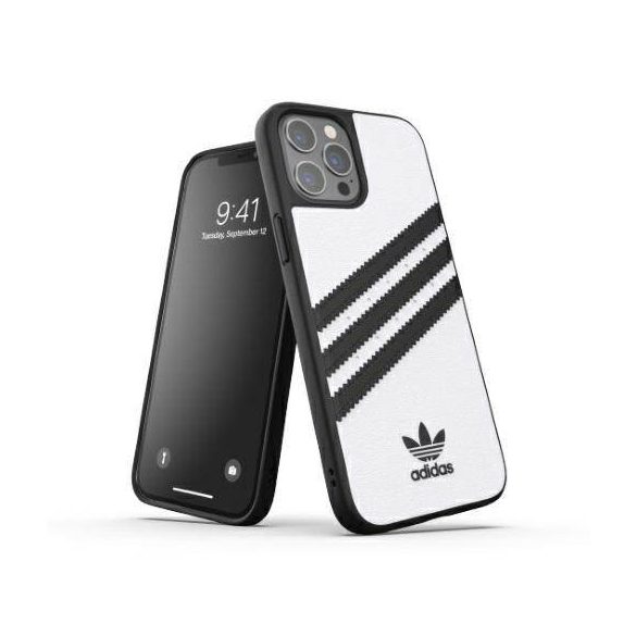 Husă Adidas OR Mulata PU iPhone 12 Pro Max biało-czarny/alb-negru 42239