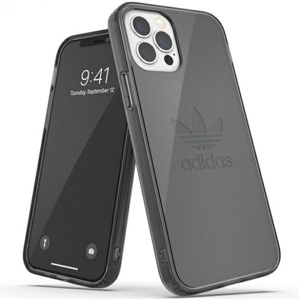 Husă transparentă Adidas OR Protective iPhone 12/12 Pro czarny przezroczysty/smokey black 42385