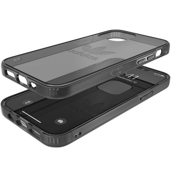 Husă transparentă Adidas OR Protective iPhone 12/12 Pro czarny przezroczysty/smokey black 42385