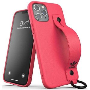 Husă Adidas OR cu curea de mână pentru iPhone 12 Pro Max rożowy/roz semnal 42398