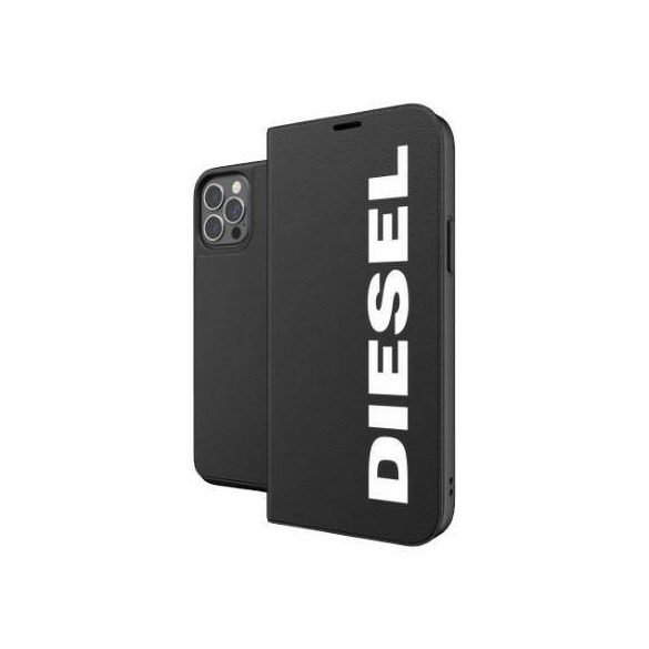 Husă Diesel Booklet Husă Core iPhone 12/12 Pro czarno-biały/negru-alb 42486