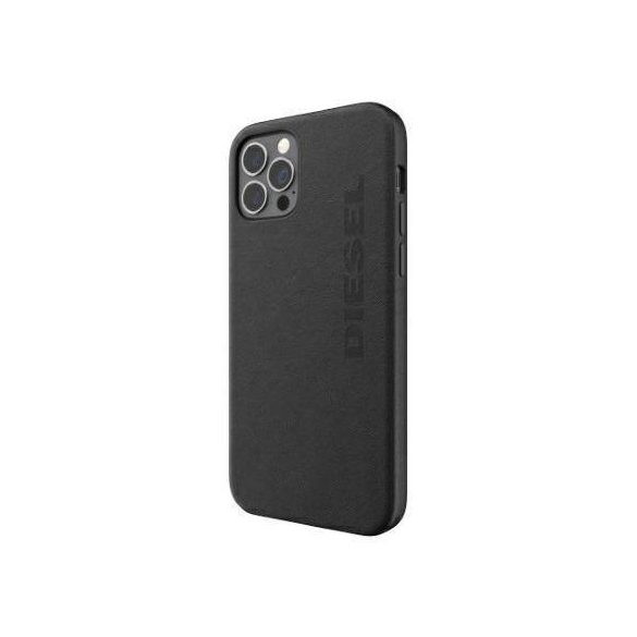 Husă modelată Diesel Husă Premium Leather Wrap pentru iPhone 12 Pro Max czarny/negru 42517