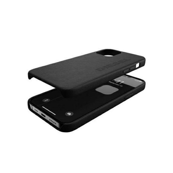 Husă modelată Diesel Husă Premium Leather Wrap pentru iPhone 12 Pro Max czarny/negru 42517