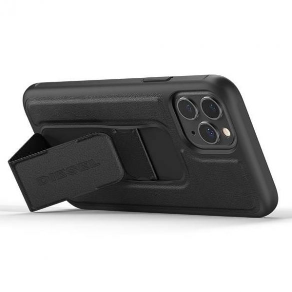 Husă Diesel Grip Husă cu aspect piele pentru iPhone 12/12 Pro czarny/negru 42534