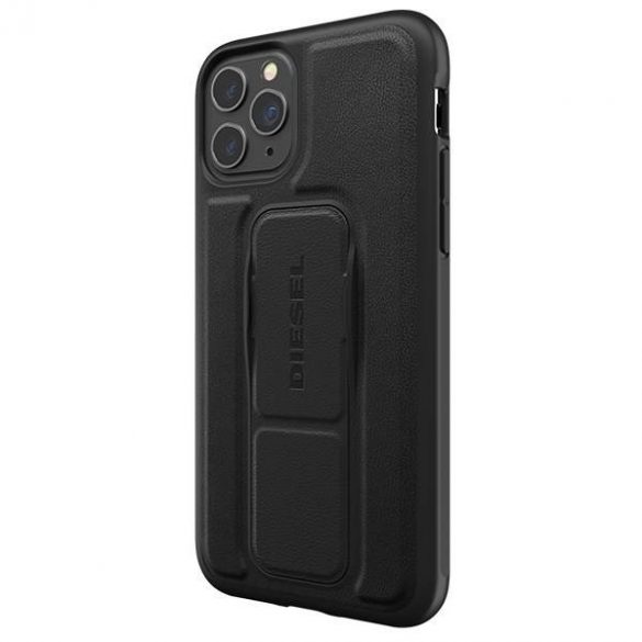 Husă Diesel Grip Husă cu aspect piele pentru iPhone 12/12 Pro czarny/negru 42534