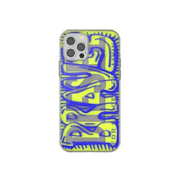 Husă Diesel Snap Case Clear AOP iPhone 12 Pro Max niebiesko-limonkowy/blue-lime 42565