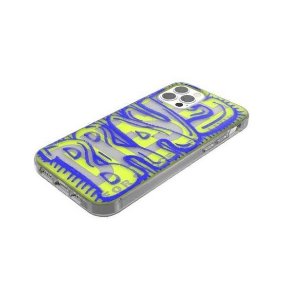 Husă Diesel Snap Case Clear AOP iPhone 12 Pro Max niebiesko-limonkowy/blue-lime 42565